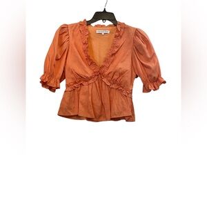 Endless Rose peach cropped blouse‎
